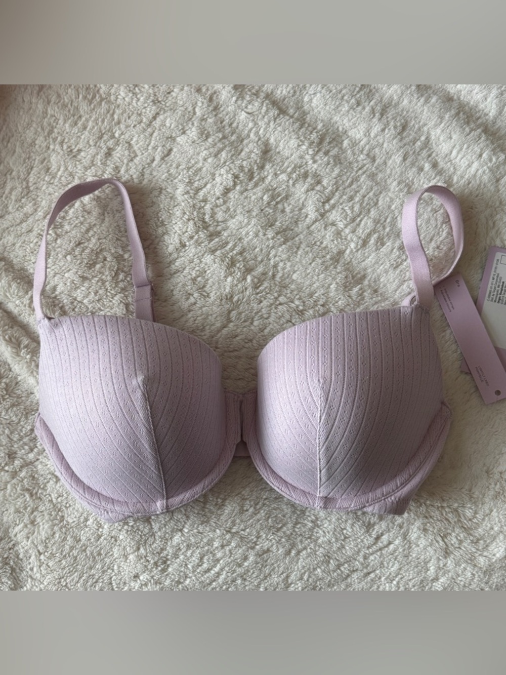 purple eyelet bra